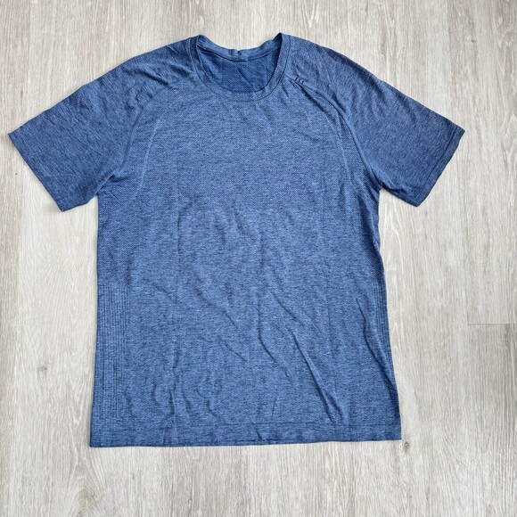 Lululemon Other - Lululemon Shirt METAL VENT TECH 2.0 Men's M Short Sleeve Heathered Blue EUC
